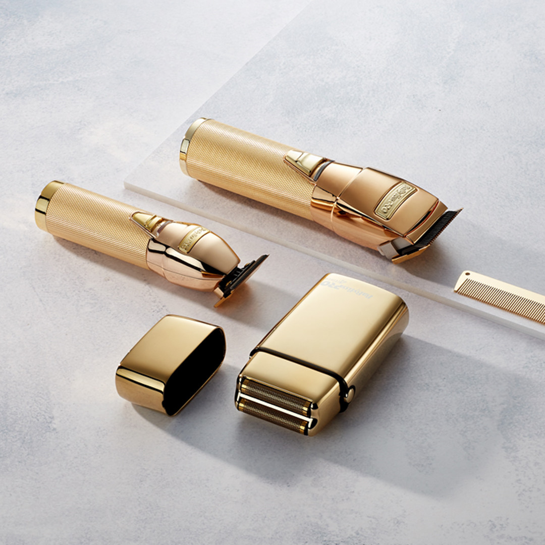 BaByliss PRO 4Artists Doppelfolienrasierer FOILFX Vollmetallgehäuse gold FXFS2GE